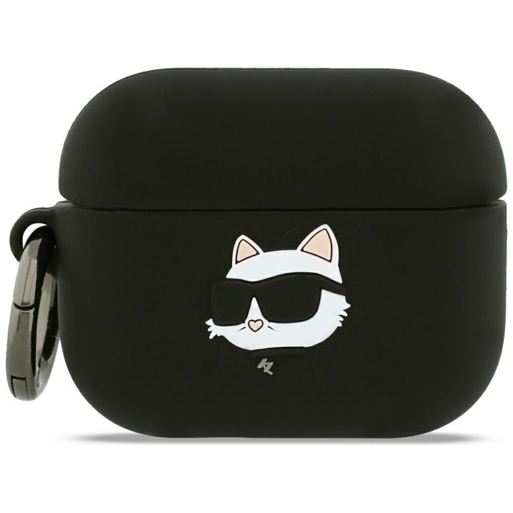 Funda Karl Lagerfeld Silicone Choupette's Head 3D para Apple AirPods Pro 3, Negra