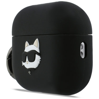 Funda Karl Lagerfeld Silicone Choupette's Head 3D para Apple AirPods Pro 3, Negra