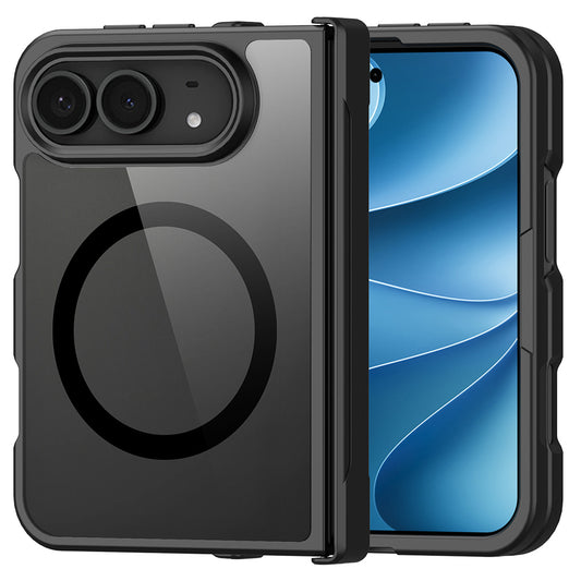 Funda MagSafe con protección para la bisagra para Apple iPhone Duo, DUX DUCIS, Aimo, negra