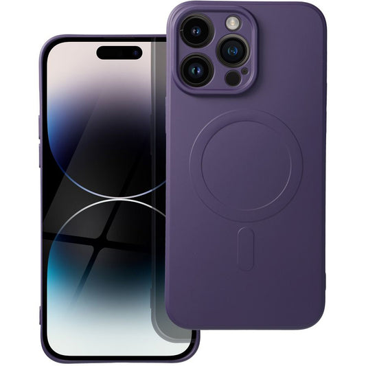 Funda MagSafe para Apple iPhone 14 Pro Max, OEM, Silicone Mag, Morado