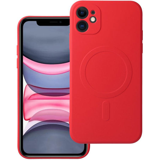 Funda MagSafe para Apple iPhone 11, OEM, Silicone Mag, Roja