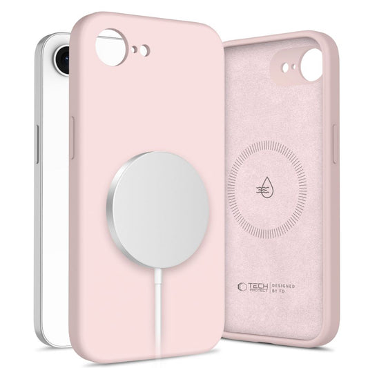 Funda MagSafe para Apple iPhone 16e, Tech-Protect, Silicona Líquida, Rosa