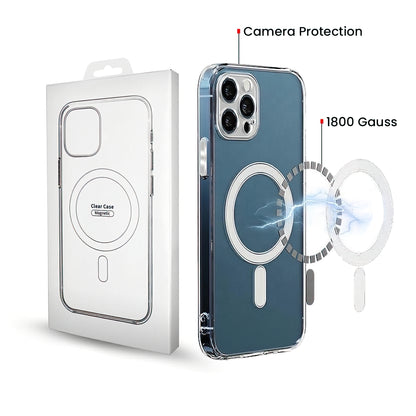 Funda MagSafe para Apple iPhone 16 Pro, OEM, Transparente con Protección para Cámara, Transparente
