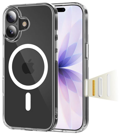 Funda MagSafe para Apple iPhone 17, Tech-Protect, Flexair Hybrid CC, Transparente