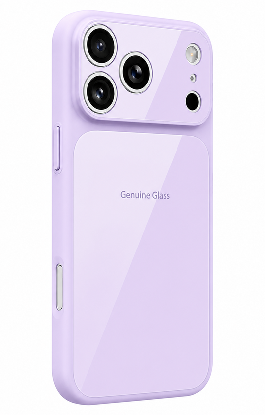 Funda MagSafe para Apple iPhone 17, OEM, Vidrio Auténtico, Morado