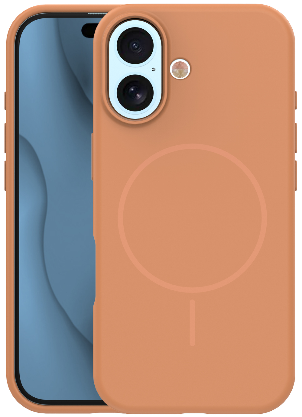 Funda MagSafe para Apple iPhone 17, OEM, Silicone Thin, Naranja