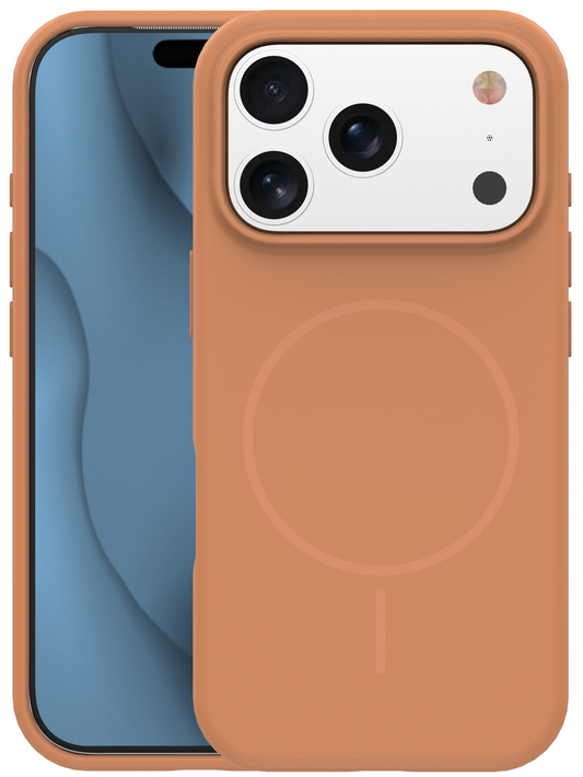 Funda MagSafe para Apple iPhone 17 Pro Max, OEM, Silicone Thin, Naranja