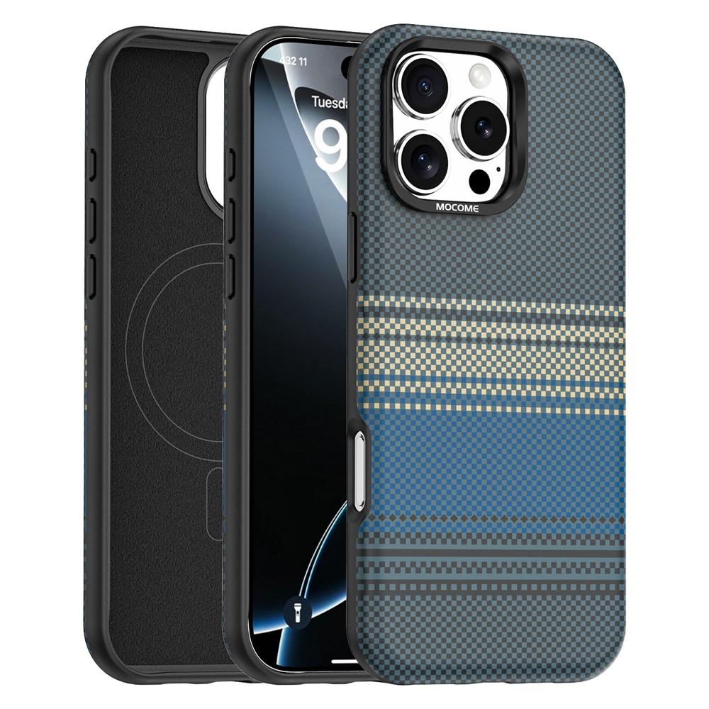Funda MagSafe para Apple iPhone 16 Pro Max, OEM, Gradient Rainbow, Azul Marino
