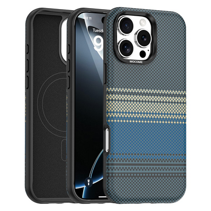 Funda MagSafe para Apple iPhone 16 Pro Max, OEM, Gradient Rainbow, Azul Marino
