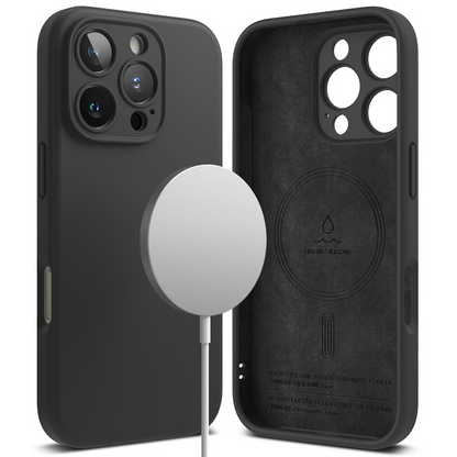 Funda MagSafe para Apple iPhone 16 Pro Max, Ringke, Silicona, Negra, Reacondicionada