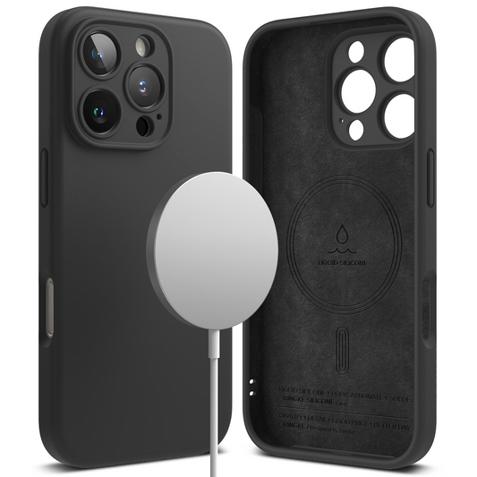 Funda MagSafe para Apple iPhone 16 Pro Max, Ringke, Silicona, Negra, Reacondicionada
