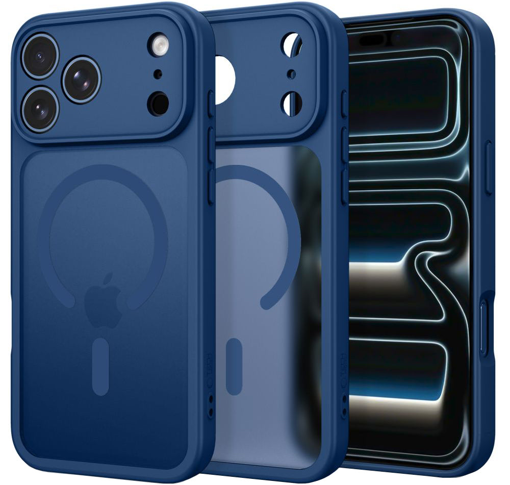 Funda MagSafe para Apple iPhone 18 Pro / 17 Pro, Tech-Protect, BasicMag, Azul Marino Mate