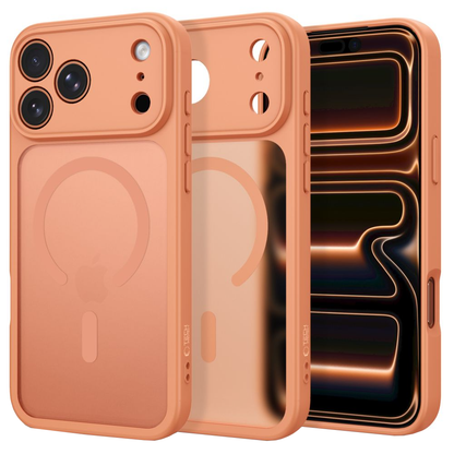 Funda MagSafe para Apple iPhone 18 Pro / 17 Pro, Tech-Protect, BasicMag, Naranja Mate