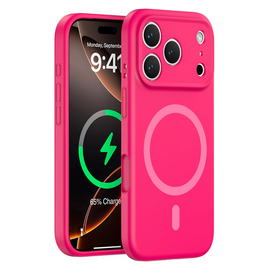 Funda MagSafe para Apple iPhone 17 Pro Max, OEM, Silicona Líquida, Rosa