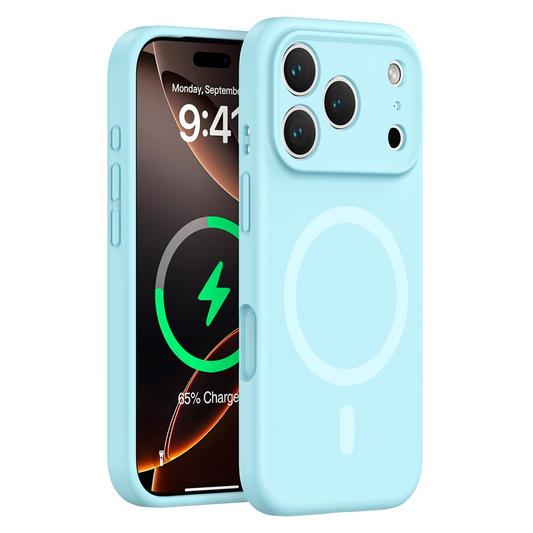 Funda MagSafe para Apple iPhone 17 Pro Max, OEM, Silicona Líquida, Turquesa