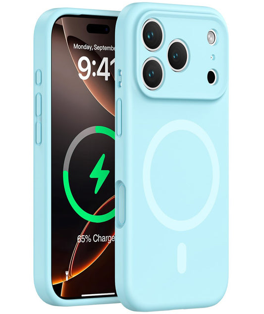 Funda MagSafe para Apple iPhone 17 Pro, OEM, Silicona Líquida, Turquesa