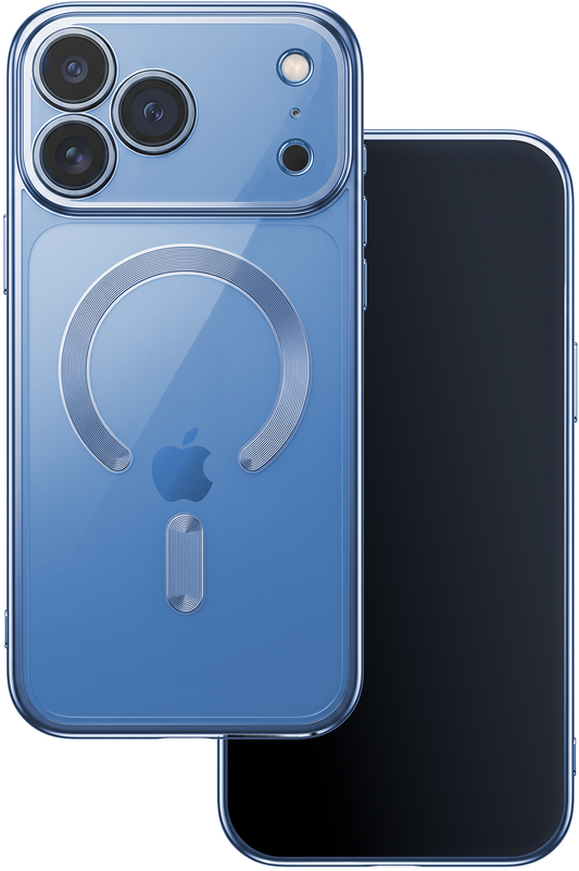 Funda MagSafe para Apple iPhone 18 Pro Max / 17 Pro Max, OEM, Color Chrome Mag, Azul