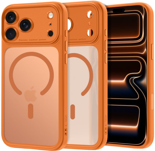 Funda MagSafe para Apple iPhone 18 Pro Max / 17 Pro Max, Tech-Protect, MagPeak CC, Naranja Mate