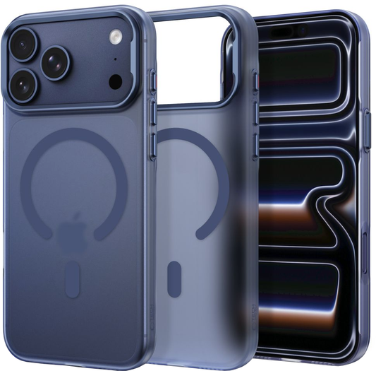 Funda MagSafe para Apple iPhone 18 Pro Max / 17 Pro Max, Tech-Protect, MagZero, Azul Marino Mate
