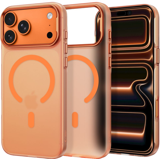 Funda MagSafe para Apple iPhone 18 Pro Max / 17 Pro Max, Tech-Protect, MagZero, Naranja Mate