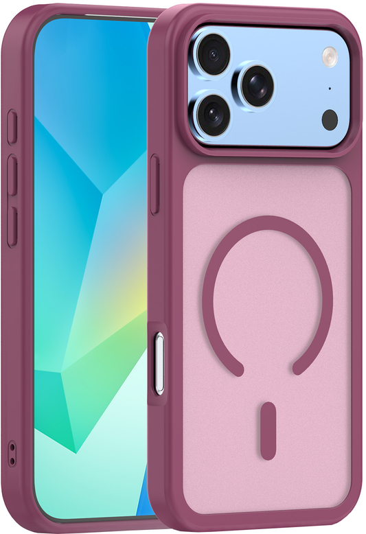 Funda MagSafe para Apple iPhone 18 Pro Max / 17 Pro Max, OEM, Mag Matt Big Hole, Vino