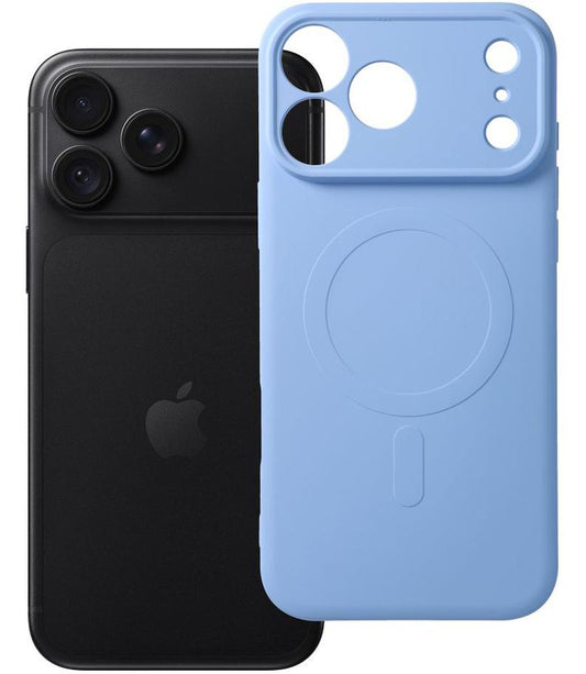 Funda MagSafe para Apple iPhone 18 Pro Max / 17 Pro Max, OEM, Silicone Mag, azul celeste