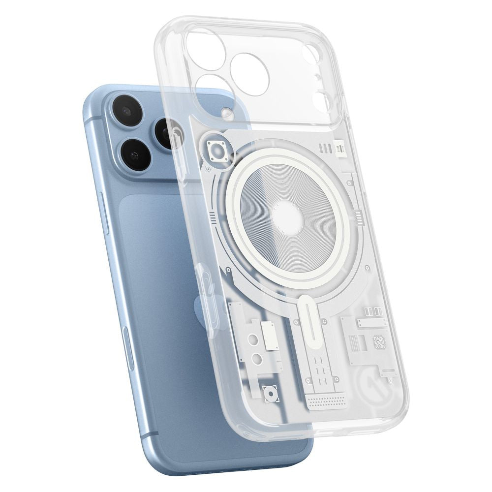 Funda MagSafe para Apple iPhone 18 Pro / 17 Pro, Spigen, C11 Ultra Hybrid MagFit Element, blanca ACS12308