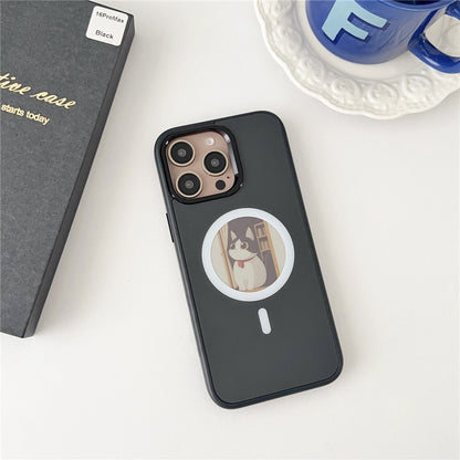 Funda MagSafe para Apple iPhone 16 Pro, OEM, Pantalla Redonda Smart E-Ink, Negra