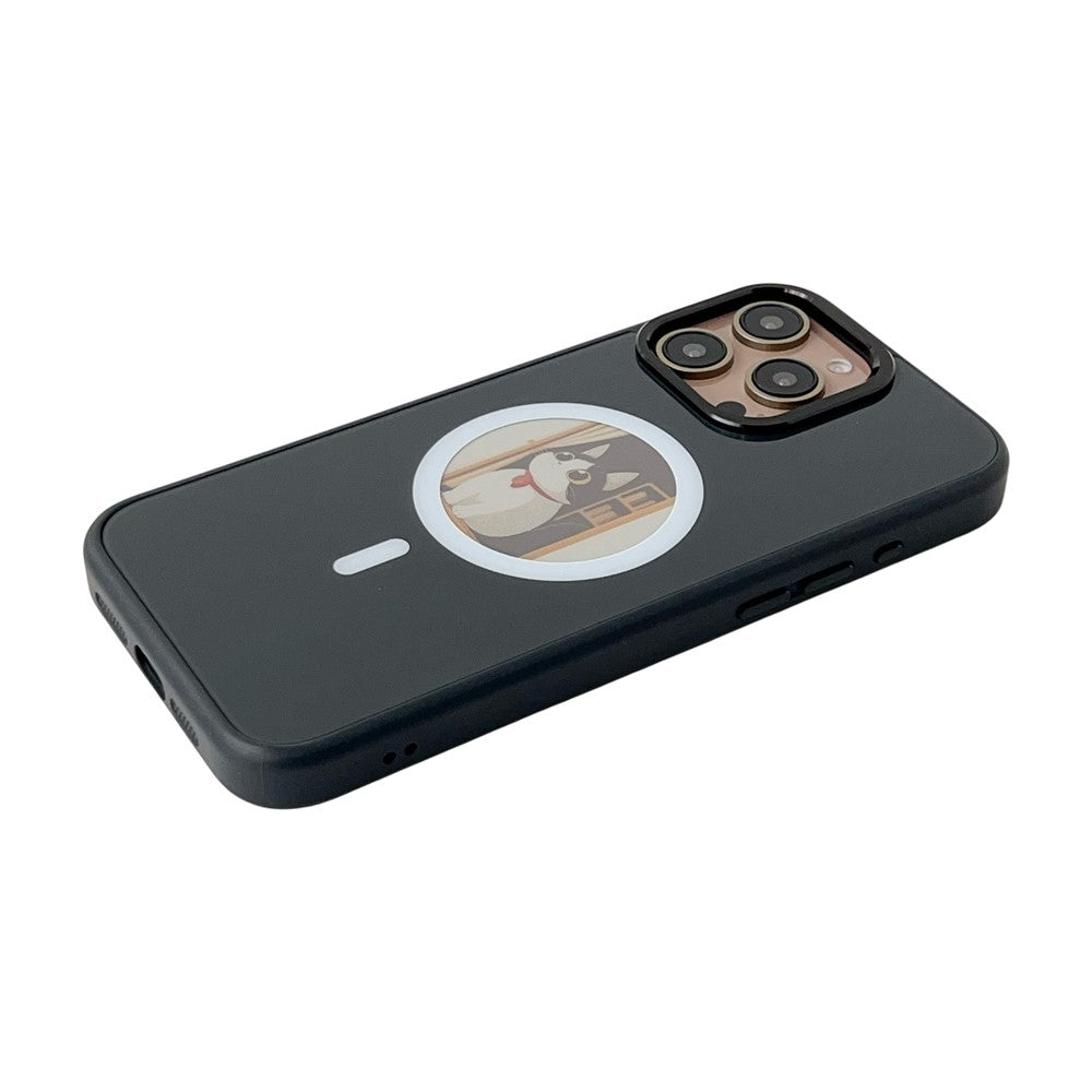 Funda MagSafe para Apple iPhone 16 Pro Max, OEM, Pantalla Redonda Smart E-Ink, Negra