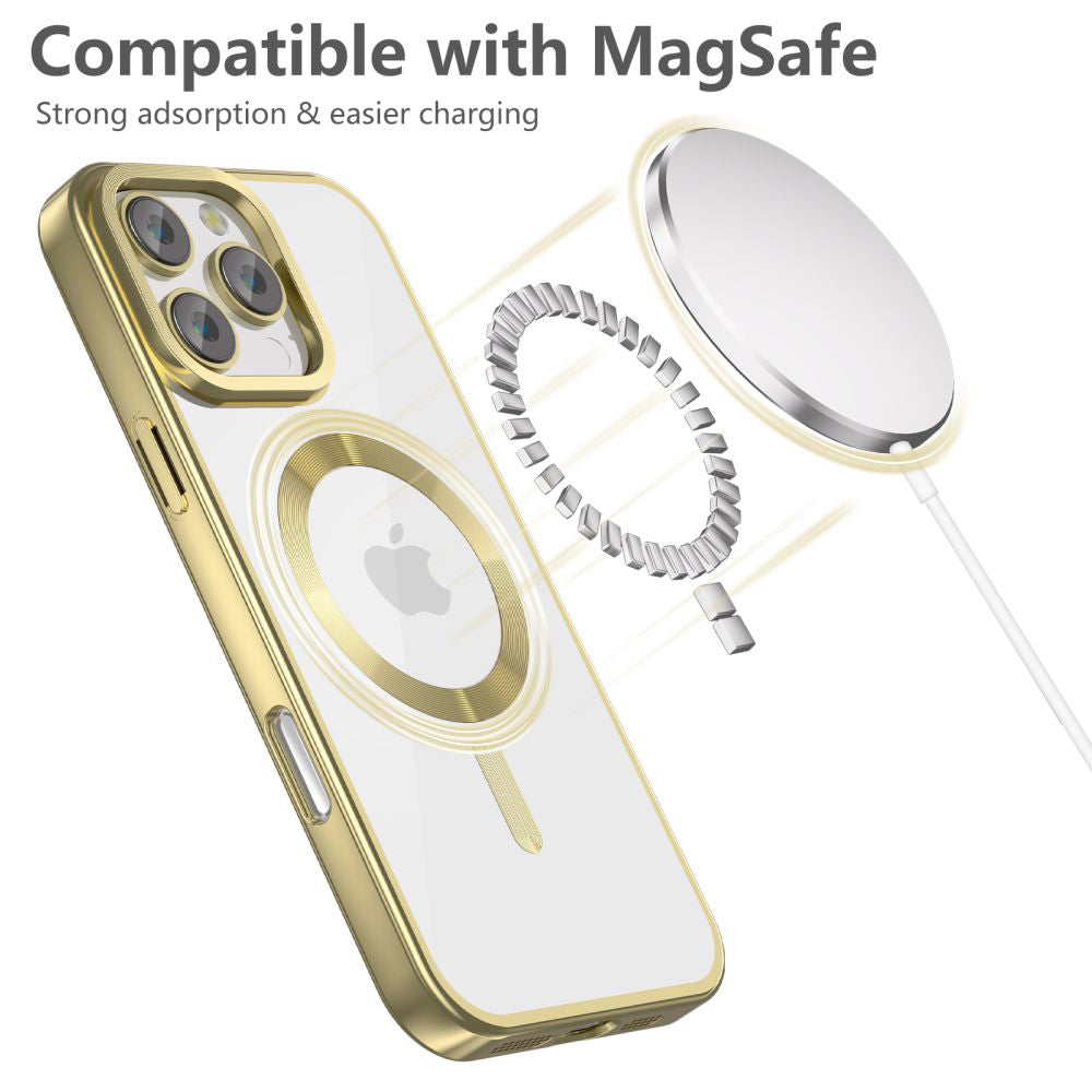 Funda MagSafe para Apple iPhone 16 Pro Max, Tech-Protect, Magflex Satin, Oro 