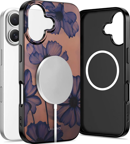 Funda MagSafe para Apple iPhone 16, Tech-Protect, Lamano Velvet Night, Negra