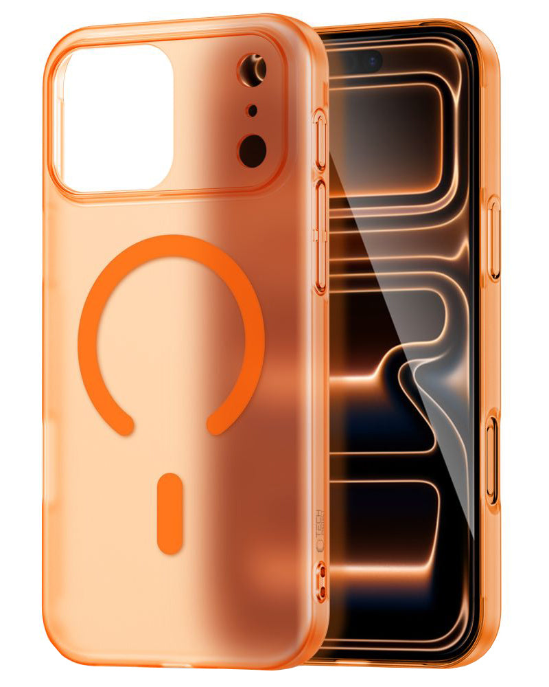 Funda MagSafe para Apple iPhone 17 Pro Max, Tech-Protect, MagSlim, Naranja Mate