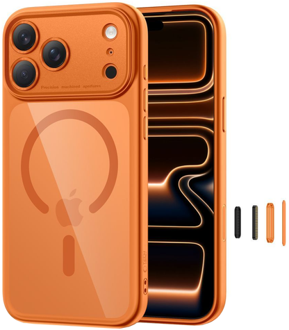 Funda MagSafe para Apple iPhone 17 Pro, Tech-Protect, MagPeak, Naranja