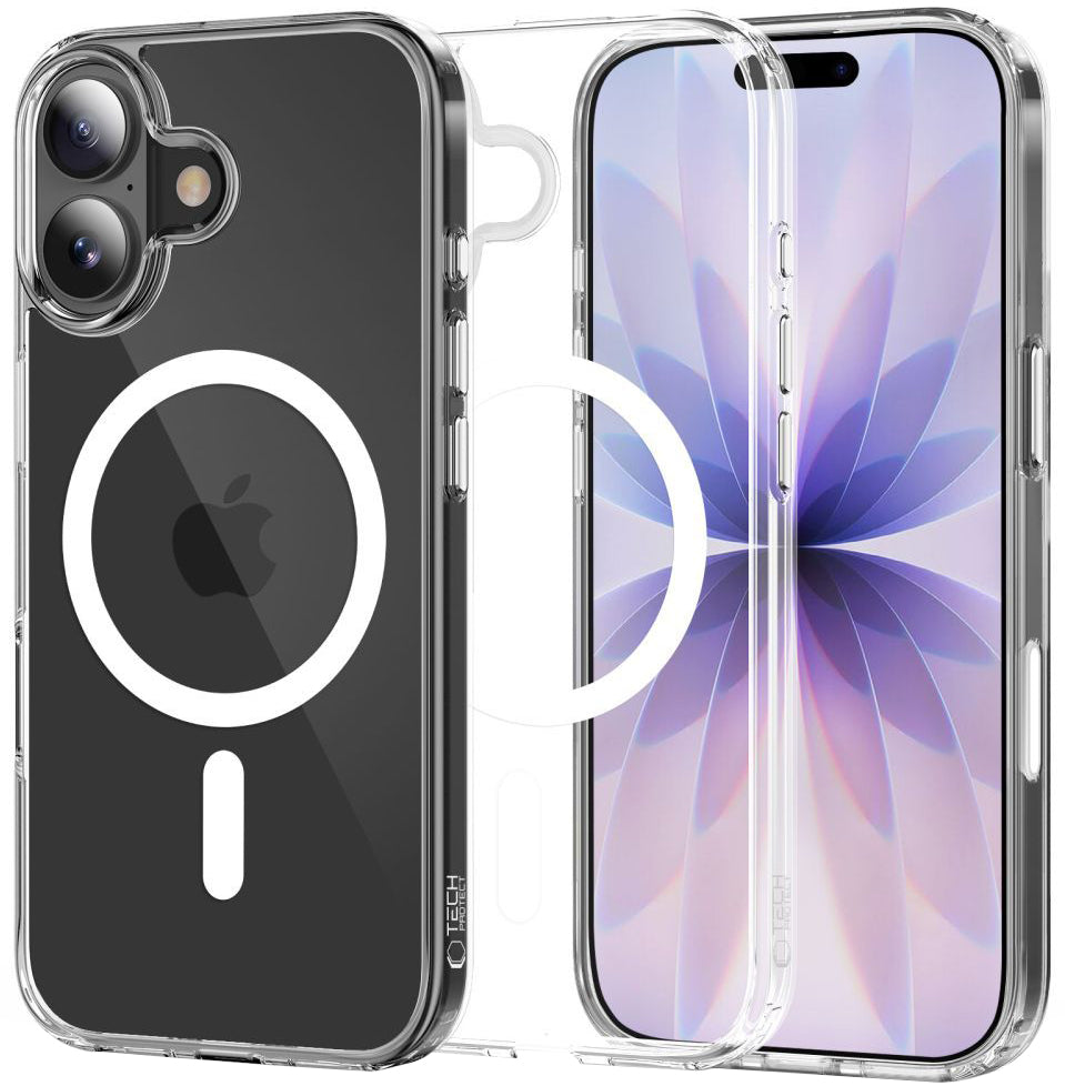 Funda MagSafe para Apple iPhone 17, Tech-Protect, Flexair Hybrid CC, Transparente