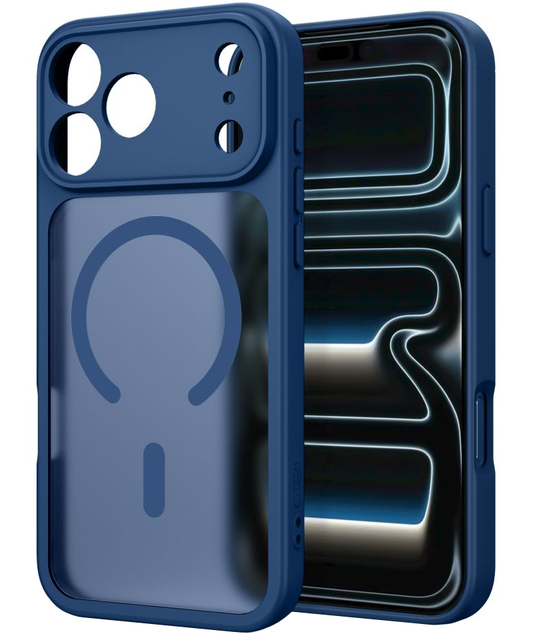 Funda MagSafe para Apple iPhone 18 Pro Max / 17 Pro Max, Tech-Protect, BasicMag, Azul Marino Mate
