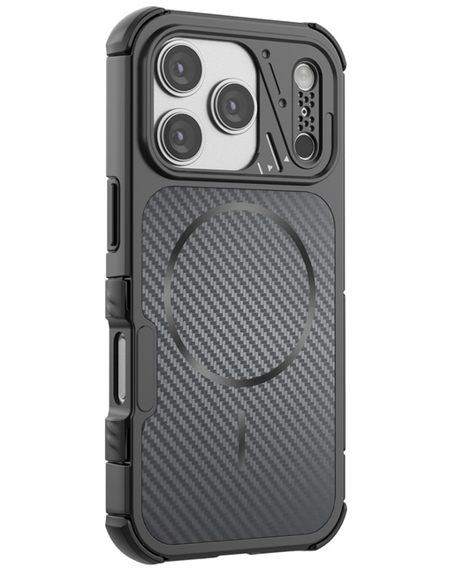 Funda MagSafe para Apple iPhone 18 Pro Max / 17 Pro Max, OEM, Protección de Carbono y Esquinas, Negra