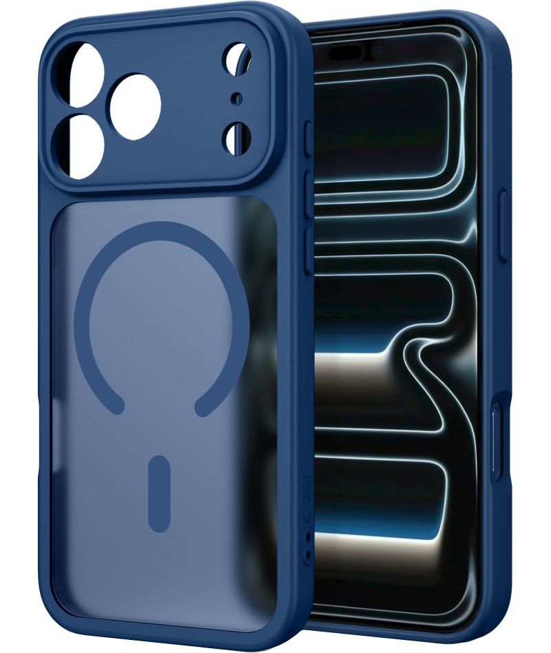 Funda MagSafe para Apple iPhone 18 Pro / 17 Pro, Tech-Protect, BasicMag, Azul Marino Mate