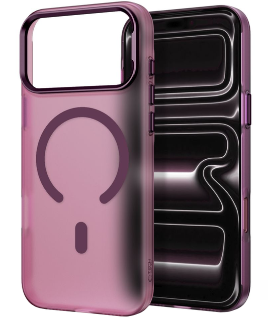 Funda MagSafe para Apple iPhone 18 Pro / 17 Pro, Tech-Protect, MagZero, Granate Mate
