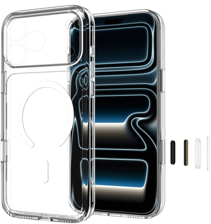 Funda MagSafe para Apple iPhone 18 Pro / 17 Pro, Tech-Protect, Flexair Hybrid CC, Transparente