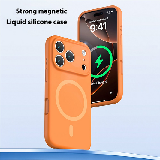 Funda MagSafe para Apple iPhone 17 Pro Max, OEM, Silicona Líquida, Negra