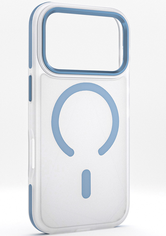 Funda MagSafe para Apple iPhone 18 Pro / 17 Pro, Etteri, Icy Mag, Azul