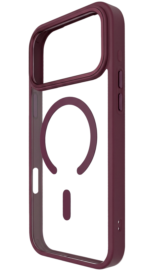Funda MagSafe para Apple iPhone 18 Pro / 17 Pro, OEM, Color Clear Mag, Granate