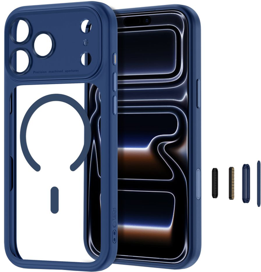Funda MagSafe para Apple iPhone 18 Pro Max / 17 Pro Max, Tech-Protect, MagPeak CC, Azul Marino