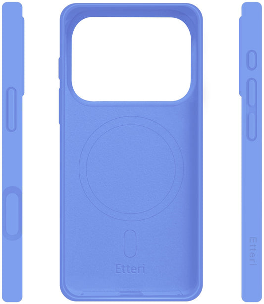 Funda MagSafe para Apple iPhone 18 Pro Max / 17 Pro Max, Etteri, Silicone Mag, Azul