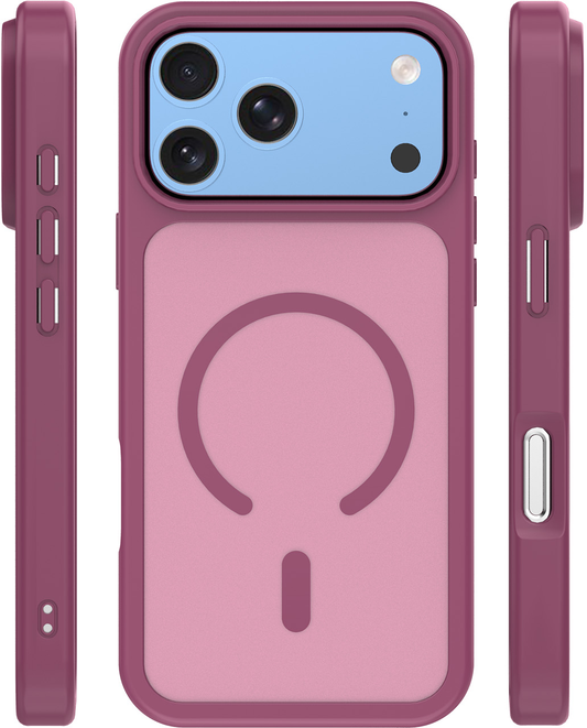 Funda MagSafe para Apple iPhone 18 Pro Max / 17 Pro Max, OEM, Mag Matt Big Hole, Vino