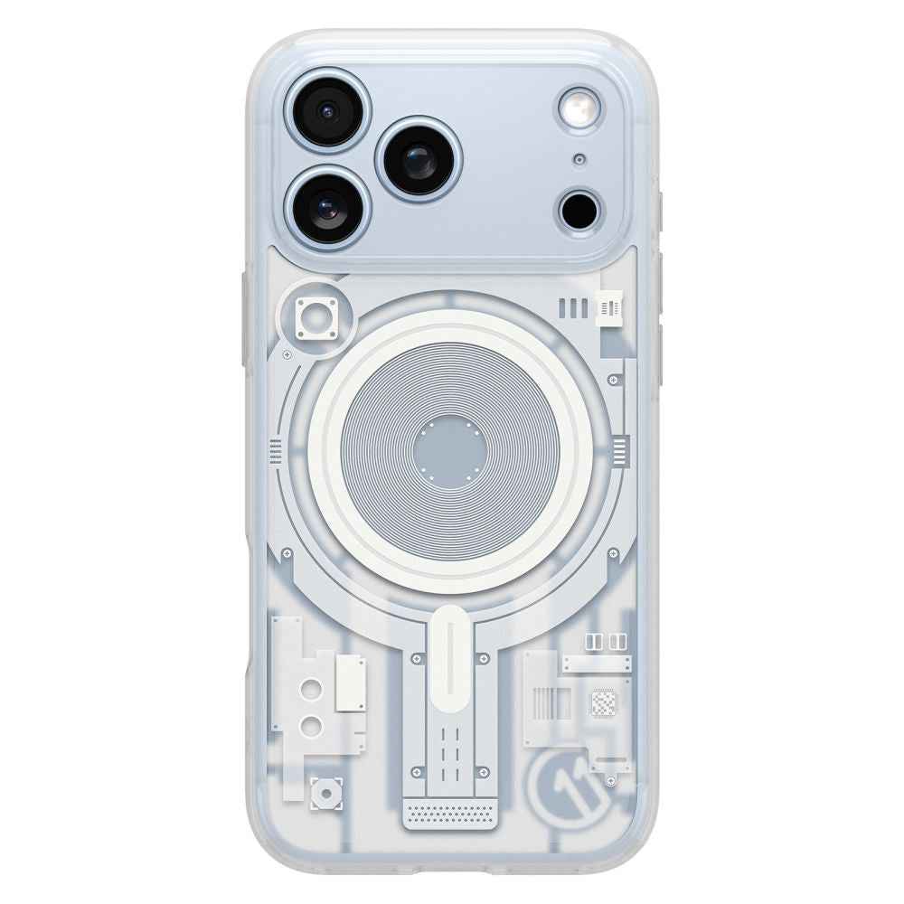Funda MagSafe para Apple iPhone 18 Pro / 17 Pro, Spigen, C11 Ultra Hybrid MagFit Element, blanca ACS12308