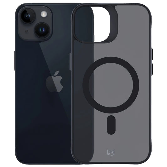 Funda MagSafe para Apple iPhone 14 / 13, 3MK, Smoke MagCase, Negra