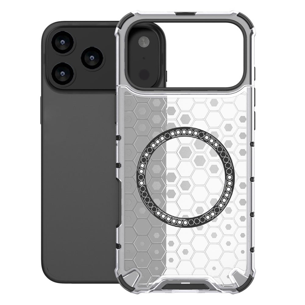 Funda MagSafe para Apple iPhone 17 Pro Max, Techsuit, HoneyComb Shield, Blanca