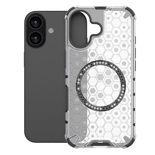 Funda MagSafe para Apple iPhone 17, Techsuit, HoneyComb Shield, Blanca