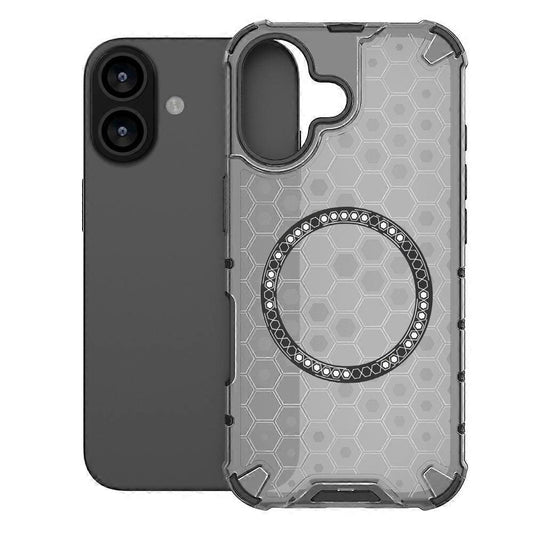 Funda MagSafe para Apple iPhone 17, Techsuit, HoneyComb Shield, Negra